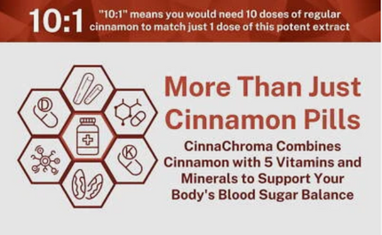 CinnaChroma Cinnamon Blood Sugar Supplement, Anti-Inflammatory, 30 Capsules new