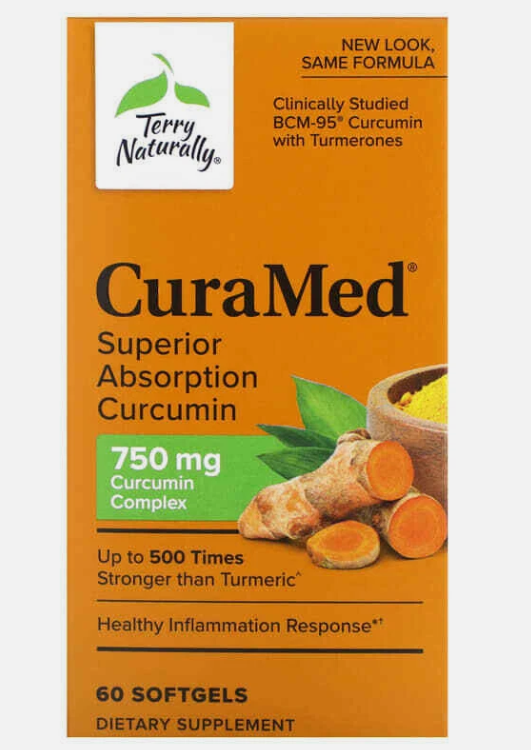 2 X Terry Naturally, CuraMed, 750 mg, 60 Softgels