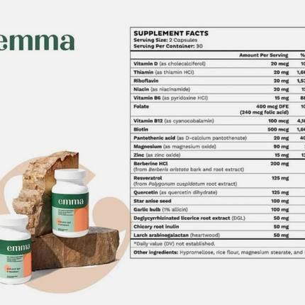 Emma Soothing Supplement 60 Capsules Free Shipping