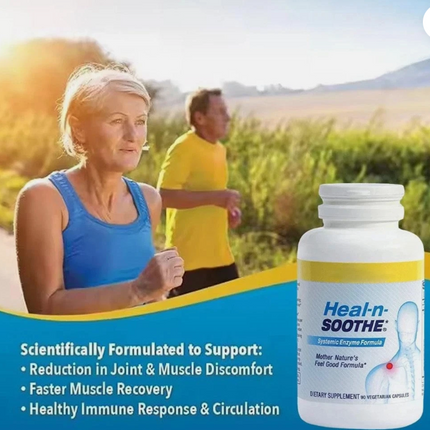 HEAL-N-SOOTHE Anti Inflammatory Supplement Proteolytic Enzyme - 90 Count NEW