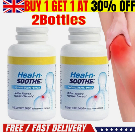 HEAL-N-SOOTHE Anti Inflammatory Supplement Proteolytic Enzyme - 90 Count NEW
