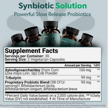 Bioma Probiotics for Digestive Health | 3-in-1 Gut Health Formula | 60 Capsules Free Shipping