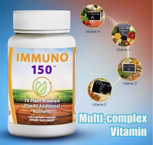 1 X Immuno 150 The Ultimate Multi Vitamin,Immune Booster,150 Capsules EXP 2027 Free Shipping