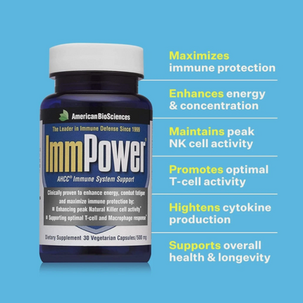 American BioSciences ImmPower, AHCC Mushroom Extract Immune System Support - Imm