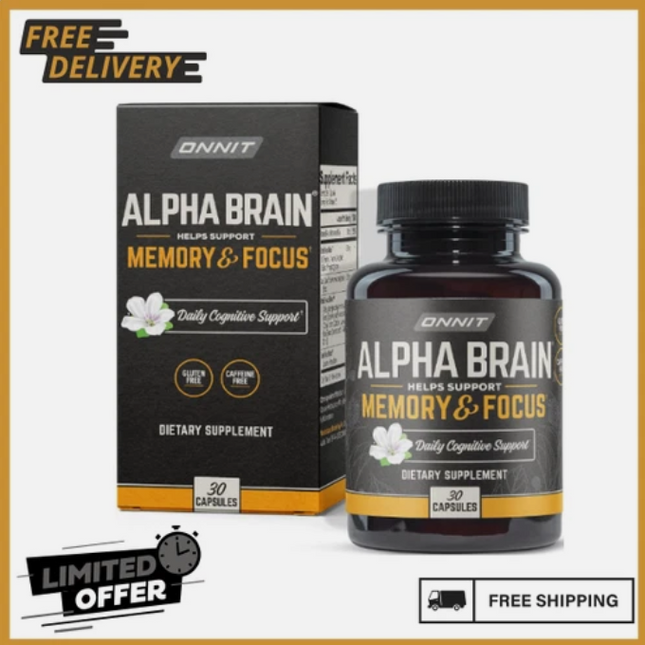 Onnit Labs Alpha Brain Supplement Brain Health, Improves Memory And Focus 90 pcs