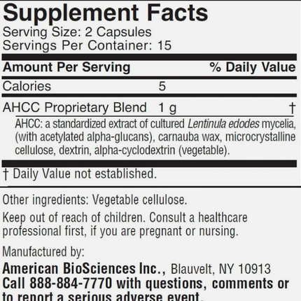 American BioSciences ImmPower, AHCC Mushroom Extract Immune System Support - Imm