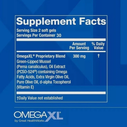 Omega XL 300 Capsules - Green Lipped Mussel Omega-3 Joint Relief