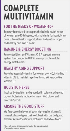 New Chapter Every Woman’s One Daily 40+ Multivitamin Tablets-72 Count Free Shipping