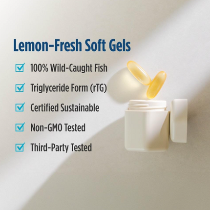 Nordic Naturals Ultimate Omega 2X, Lemon Flavor - 180 Soft Gels - 2150 mg Omega-3 - High-Potency Fish Oil with EPA & DHA - Promotes Brain & Heart Health - Non-GMO - 90 Servings