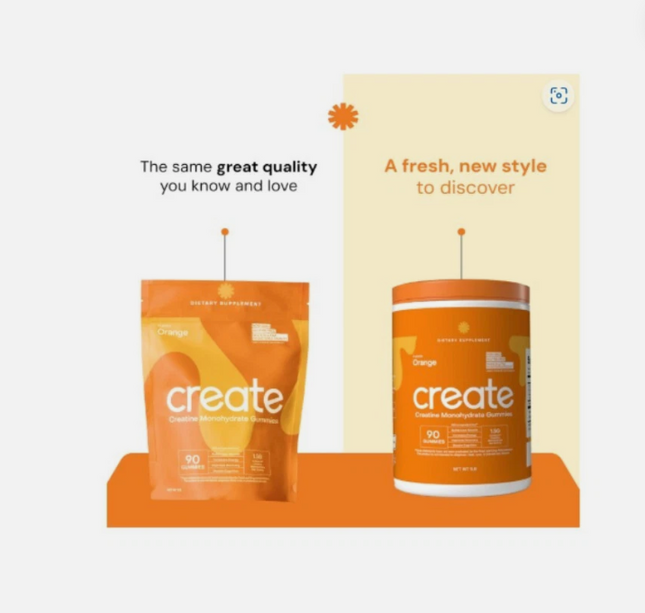 Hot Sale! Create Creatine Gummies for Men&Women - 90ct Orange