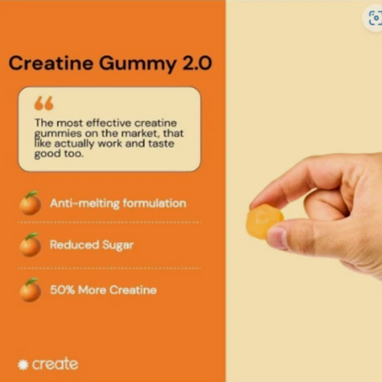 Hot Sale! Create Creatine Gummies for Men&Women - 90ct Orange
