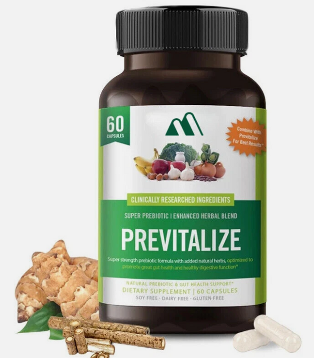 60 Capsules Previtalize Probiotic Element Food Capsules, Probiotic Fiber Free Shipping