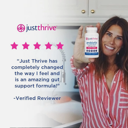 Just Thrive: Probiotic & Antioxidant - 30 Veg Capsules Free Shipping