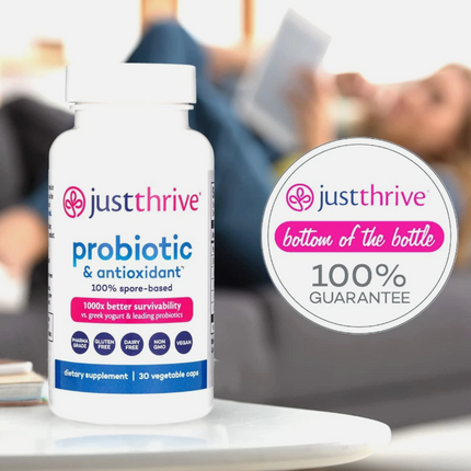 Just Thrive: Probiotic & Antioxidant - 30 Veg Capsules Free Shipping