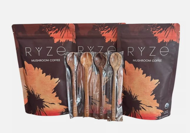 Ryze Mushroom Coffee W/ Spoon Organic 30 SERVINGS 100% Authentic FREE SHIPPING