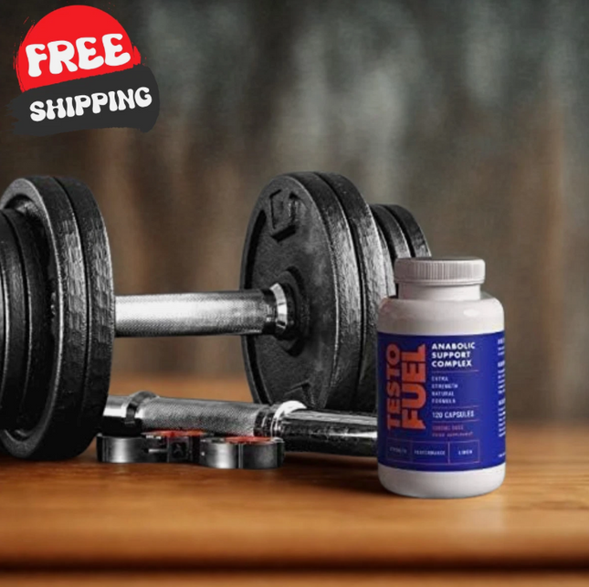 Testo Fuel - #1 Best Testosterone Test Booster for Men 120 Capsules Free Shipping
