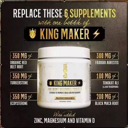 Top Shelf Grind King Maker, 13-in-1 Anabolic Supplement for Men Free Shipping